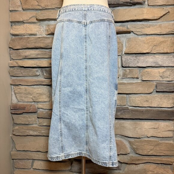 Hunter & Brown Women’s Denim Skirt XL Button Front Cargo Pockets - Picture 5 of 14